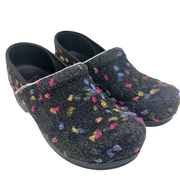 DANSKO Professional Felt Clogs Charcoal Multi-Dot Slip-On Shoes - Sz 42 (11) - Picture 1 of 7